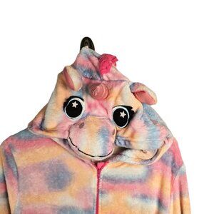 Secret Treasures Unicorn 2X One Piece Jumpsuit Hood Rainbow Costume Tail Furry